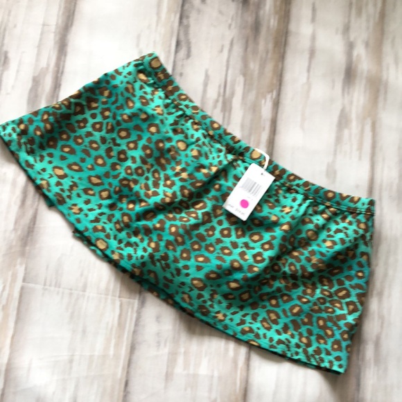 Echo Cheetah skirted bathing bottom / Medium NWT - Picture 2 of 9